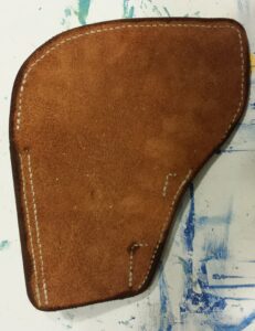 Suede holster back